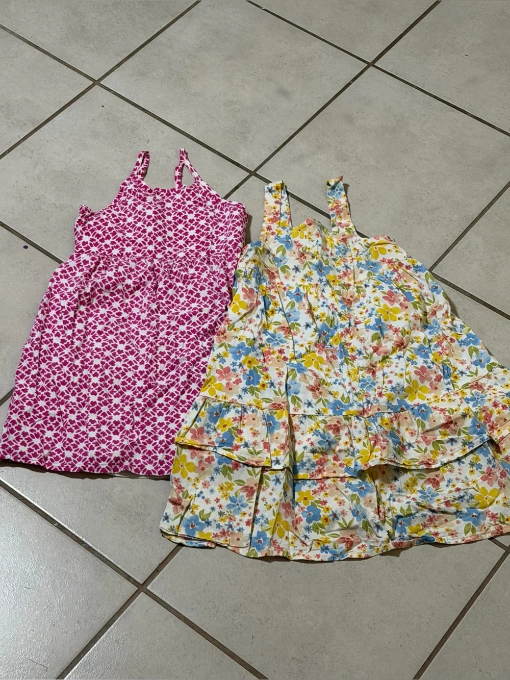 Old Navy Kids Girl Summer Dresses Pink Geometric & Floral Casual Party size S